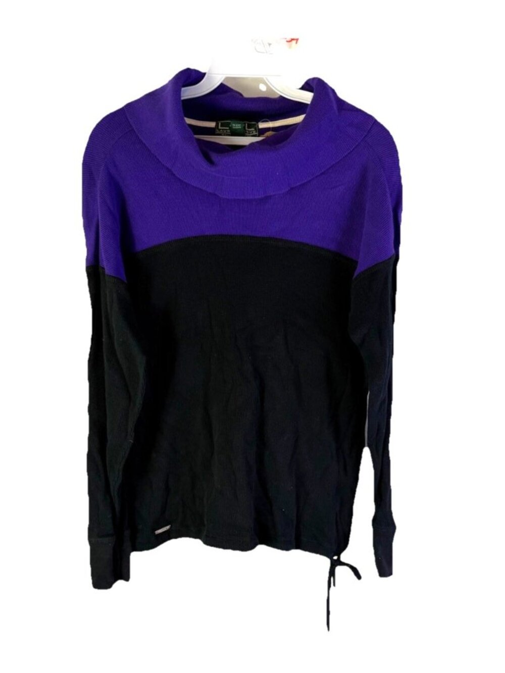 New Lauren Ralph Lauren Color Block Cowl Lightweight Sweater